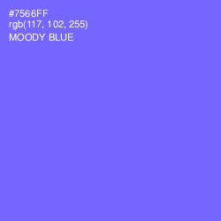 #7566FF - Moody Blue Color Image